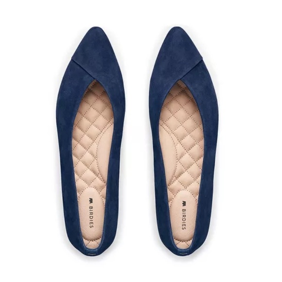 Birdies Shoes - Birdies Goldfinch Blue Suede Flats Sz 9